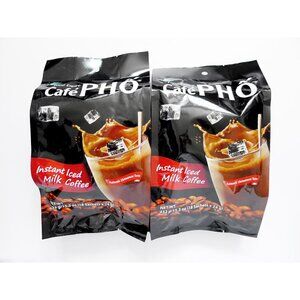 NEW LOT 2 Bags CAFE PHO Vietnamese Instant Iced Coffee Mix 36 Sachets